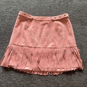 Kittenish Suede Pink Skirt
